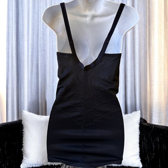 Vintage 70's Smoothie Diet Skinny Waist Black Bodysuit Shapewear Size 36C - Picture 2 of 16